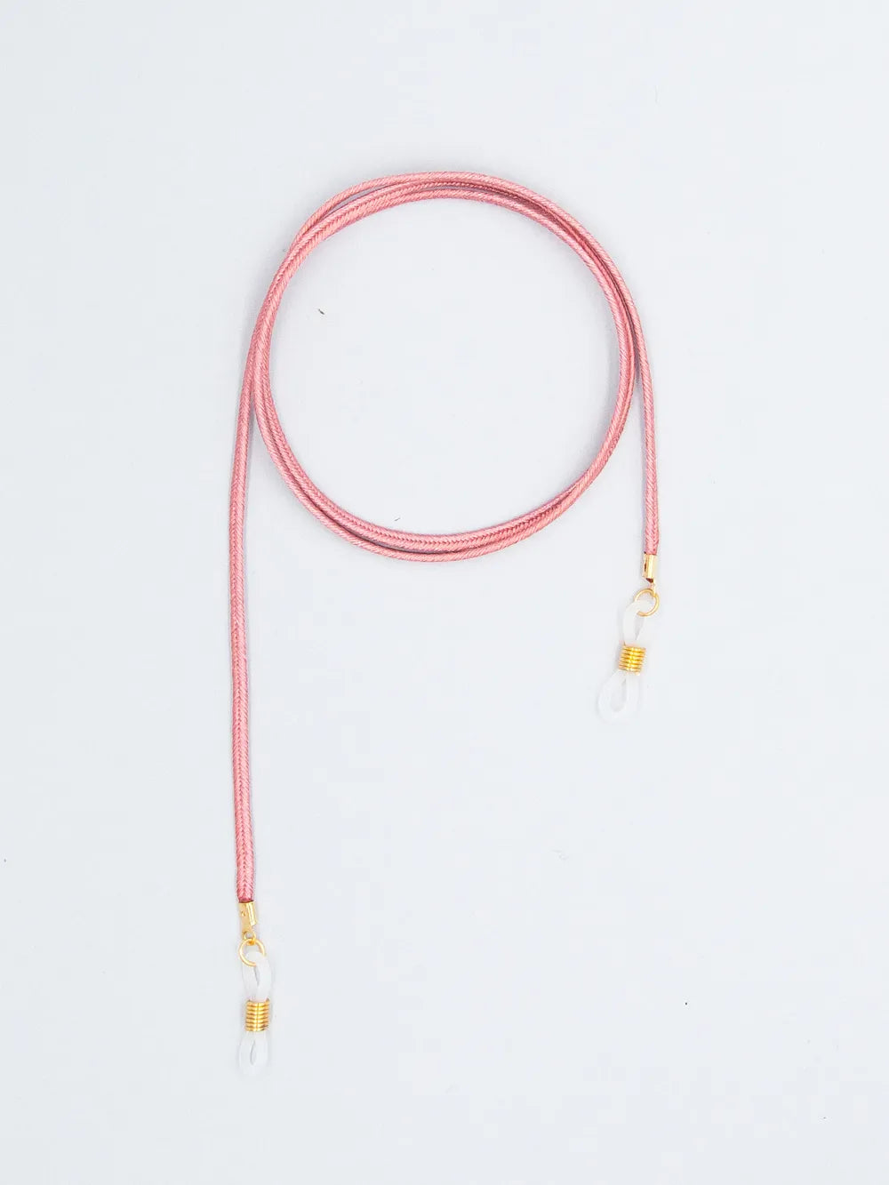 Brillenband fein geflochten rosa auf weissem Hintergrund