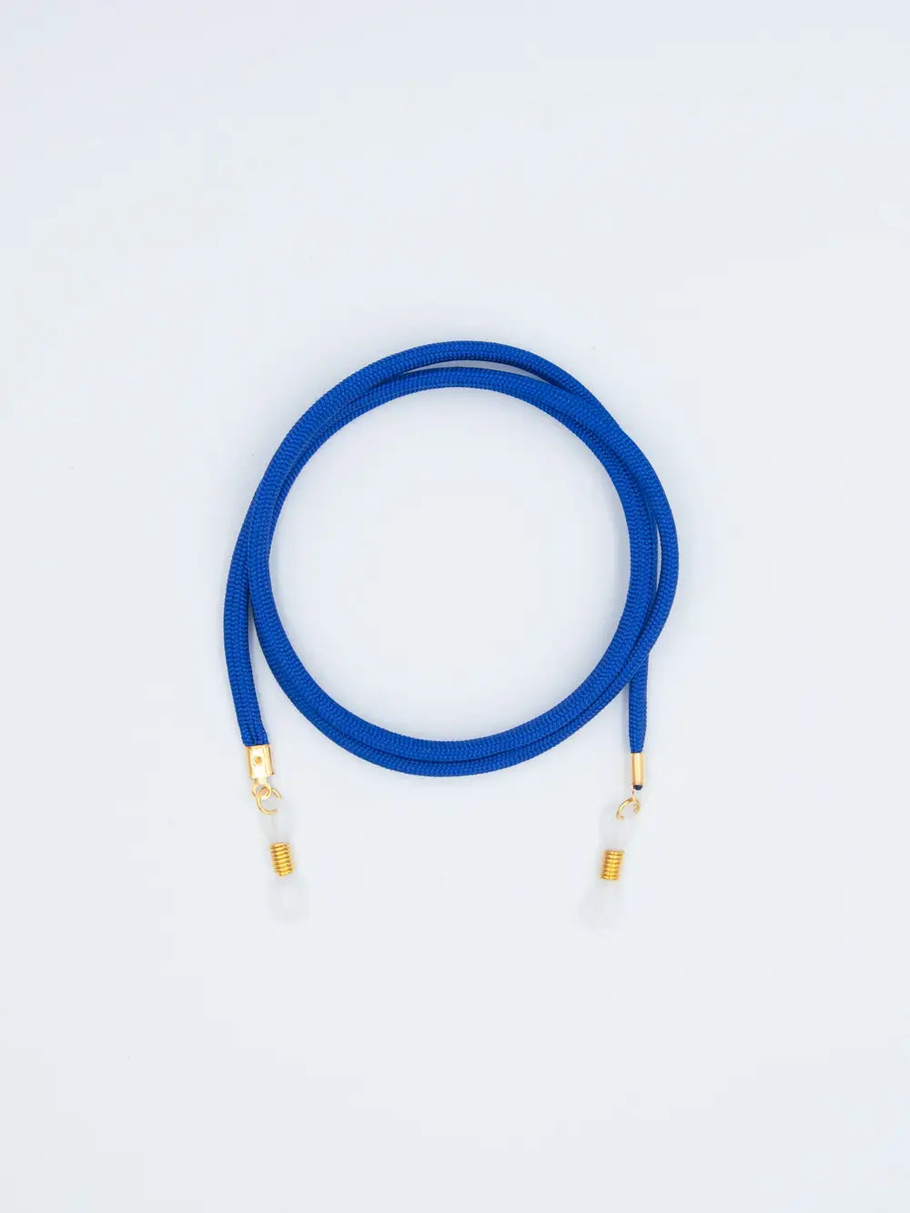 Brillenband Paracord royalblau auf weissem Hintergrund